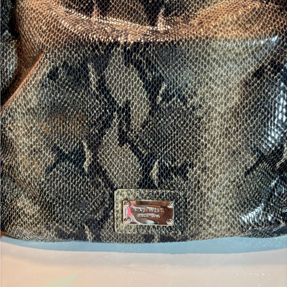 Nine West Metallic Snake Pattern Shoulder Bag